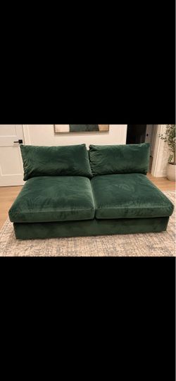 Urgent sale! Available for pickup right now in Downtown Los Angeles.  This 2-piece armless modular sofa section from Living Spaces is for sale. Beauti