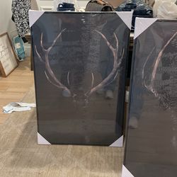 24 By 36 Decorative Deer Wall Frame