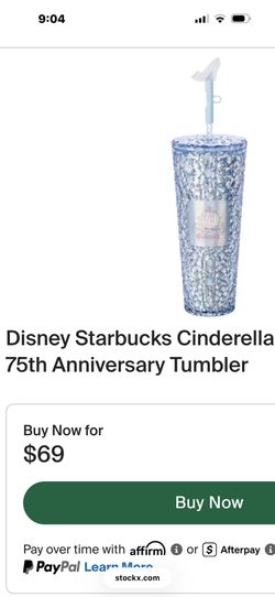 Disney Starbucks Cinderella 75th Anniversary Tumbler