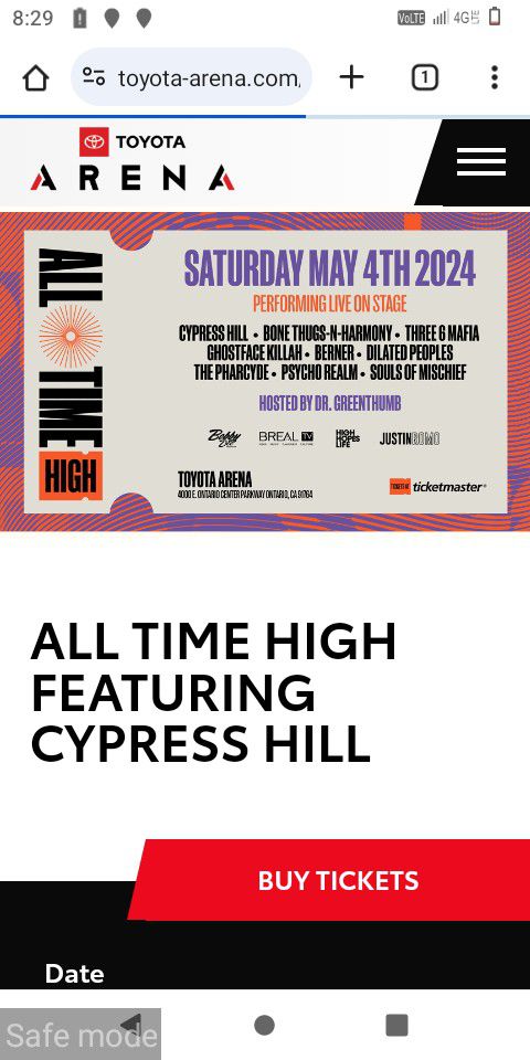 Cypress Hill Concert!! Ontario (Affordable)