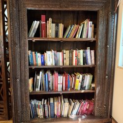 Hand-carved Wood Bookshelf 