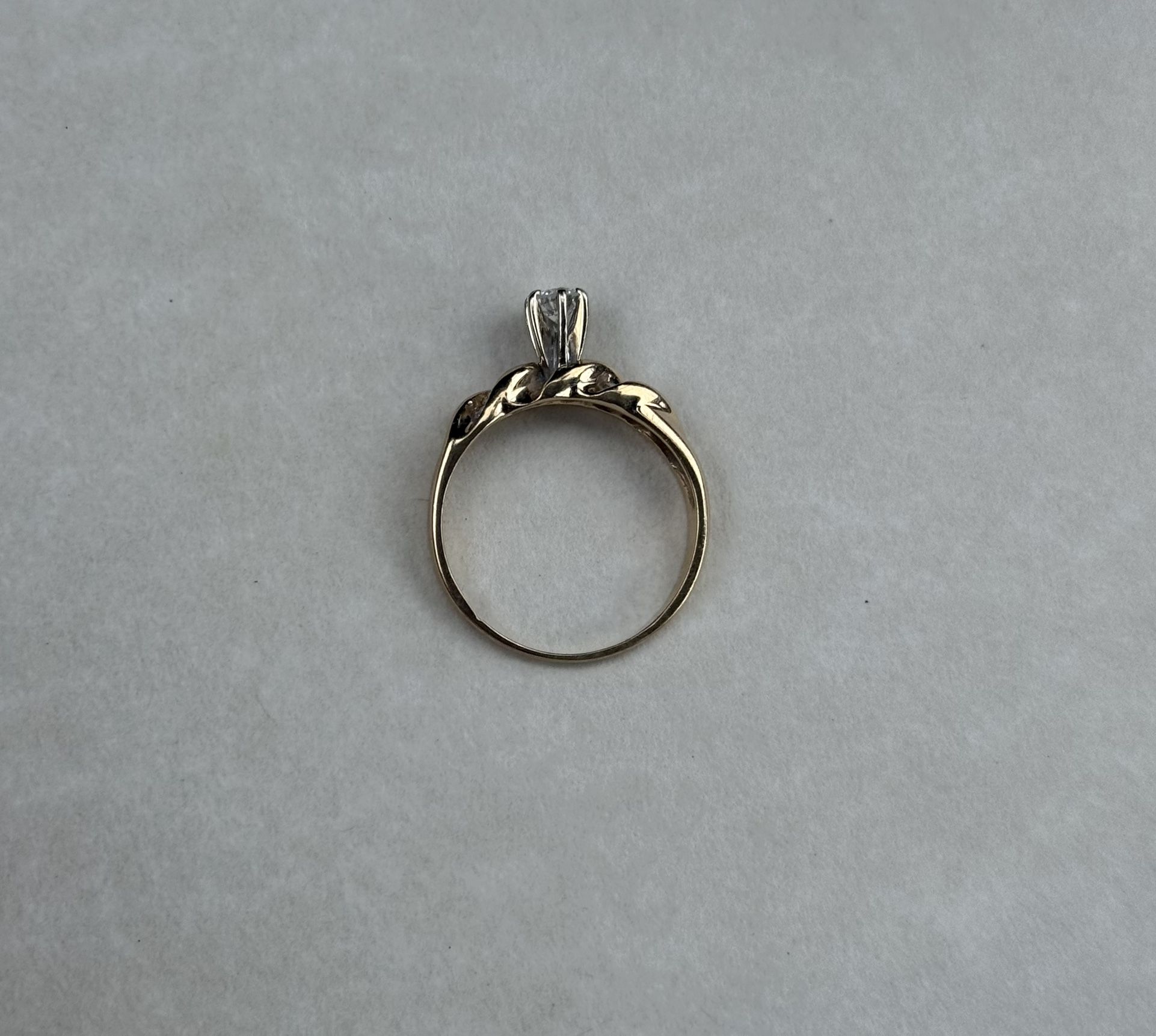 Diamond Engagement Ring- 14K Yellow Gold