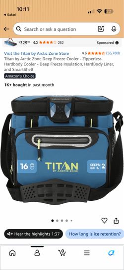 Cooler- New- Titan by Arctic Zone 16-Can Soft Cooler