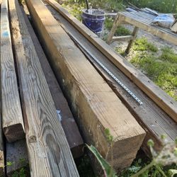 5 1/4 × 9.5. 14 Feet Long Solid Wood Beam