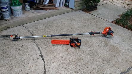 16in chainsaw runs on gas mix then I have a echo pole saw 10 feet runs on mix also what condition