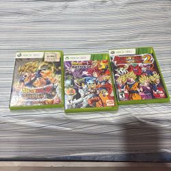 Dragon Ball Z Xbox 360 Bundle – Ultimate Tenkaichi, Battle of Z, Raging Blast 2