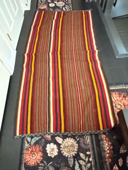 Vintage Striped Kilim Tapestry