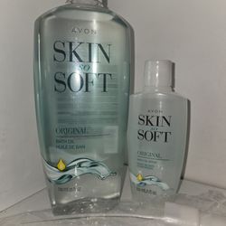 Avon Skin So Soft Original Scent Bath Oil Bundle