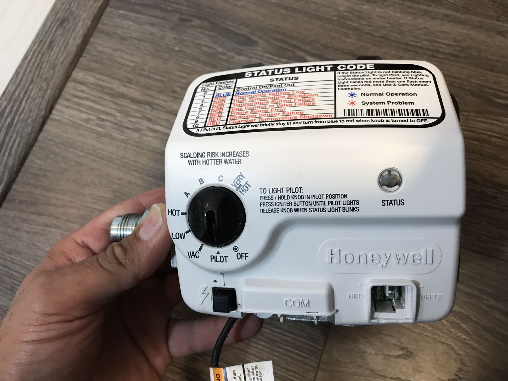 Rheem Ruud Combination Natural Gas Control WV8860C1008 SP20867C