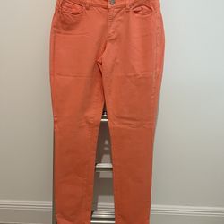 Ann Taylor  light tangerine orange curvy skinny jeans in size 6