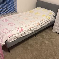 Ikea Twin Bed Frame Light Gray