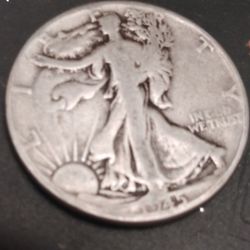1945 Philadelphia Circulated Silver Walking Liberty Half Dollar