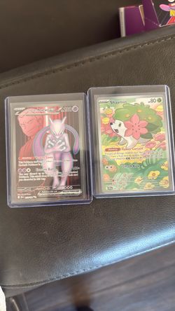 Pokémon TCG Team Rocket Mewtwo ex & Shaymin Cards