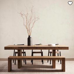 West Elm Reclaimed Dining Table + Bench