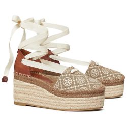 Tory Burch NEW T - Monogram Espadrille Wedge Size 8