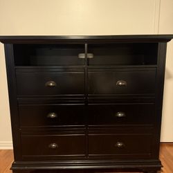 Black TV Stand With Drawers