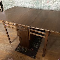 Vintage Oak Drop-Leaf Table 