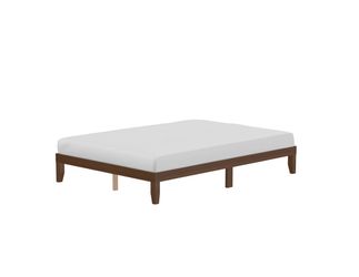 Solid wood queen platform bed frame
