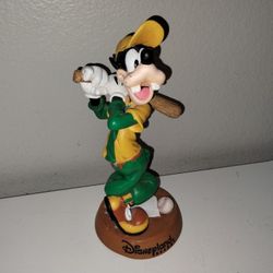 Disneyland Resort Baseball Goofy Bobblehead 9" Sports Walt Disney Nodder Resin