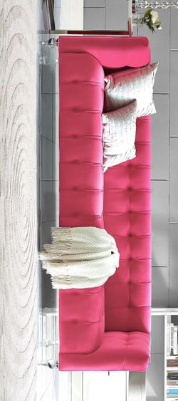 Bea Pink, Navy, Gray , Cognac, Black Velvet Sofa