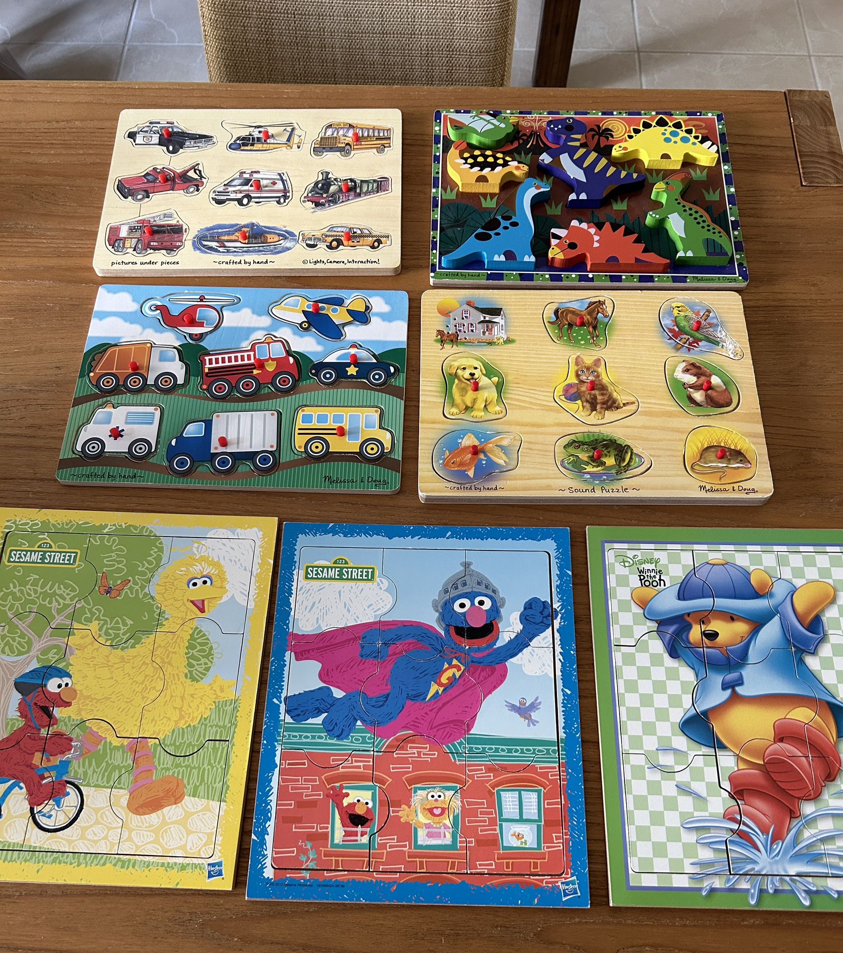 Melissa & Doug Wood Puzzles For Babies - All For $15