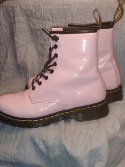 Dr. Martens 1460 pink patent leather boots. Great condition.