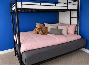 Bunk bed Twin over sofa (turns into full) incl Twin Matress