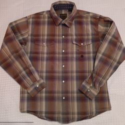 Roper Amarillo Plaid Long Sleeve Shirt With Pearl Snap Buttons Kids Size Large $5