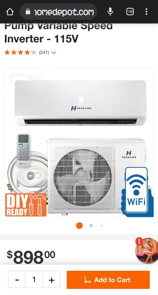 Hessaire Ductless Air Conditioner for Sale in Las Vegas, NV