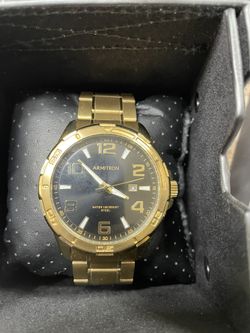 Gold Steel Watch 