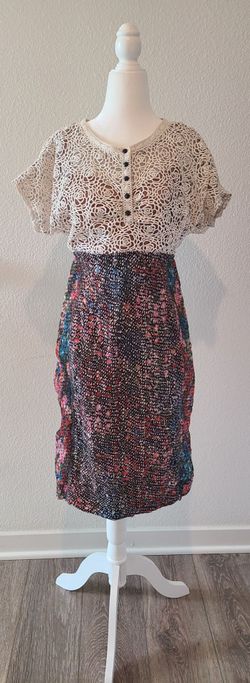 Anthropologie Byron Lars Beguile Crochet Lace Study Sheath Dress Size 6