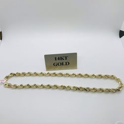 Brand new 14K Diamond Cut Rope Chain! 11mm 26”. Message for pricing