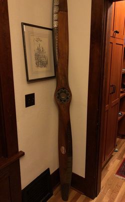 Rare mint Condition vintage Hartzell wooden propeller.