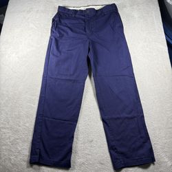 Aramark Pants Men’s 34x30 Blue Fire Resistant Westex CAT 2 Uniform Workwear