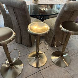 Gold Metal Bar Stools