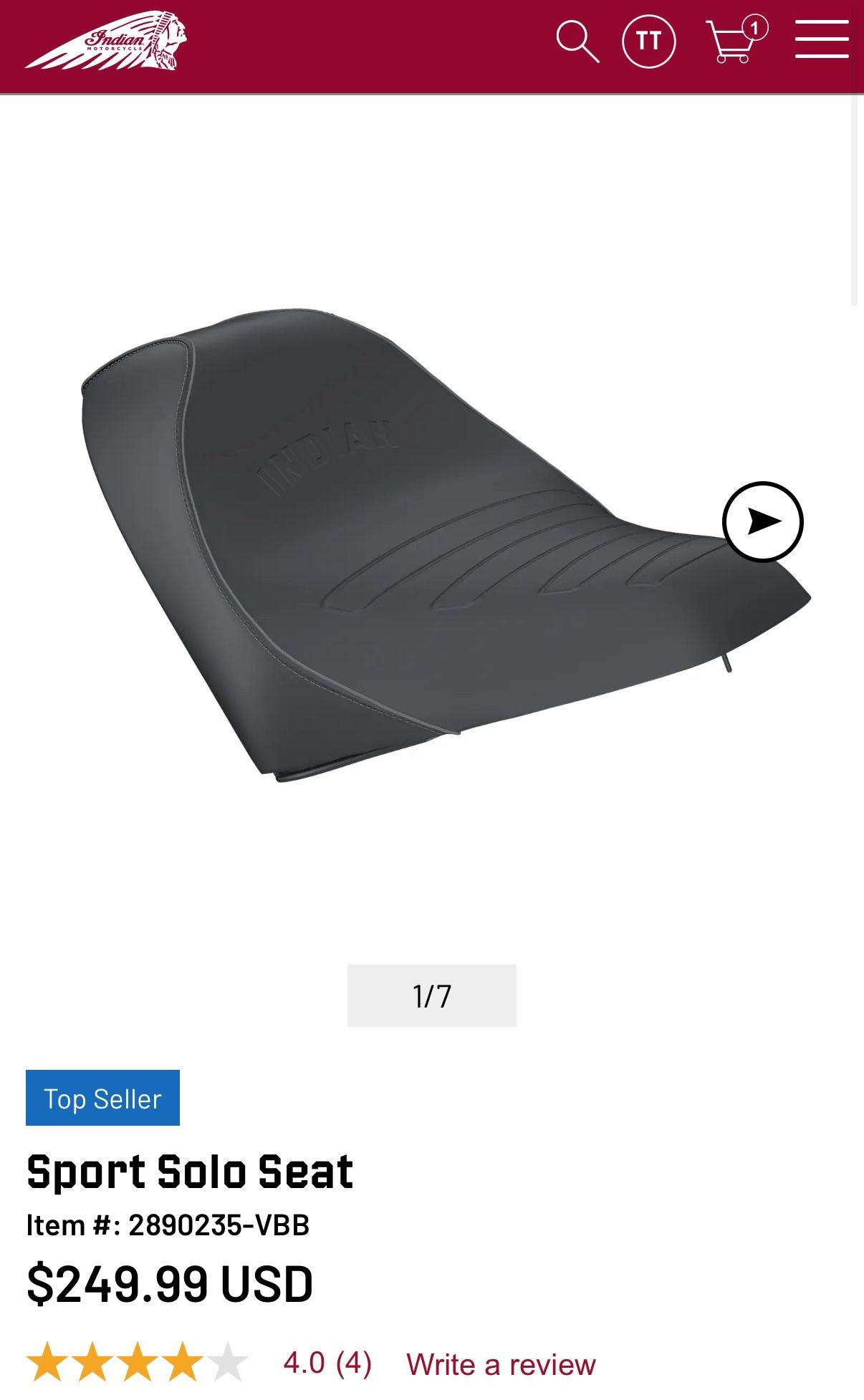 Indian Scout Sport Seat