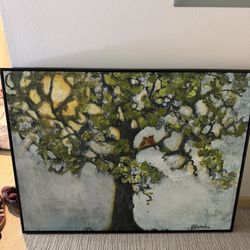 Black Framed Canvas Painting