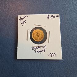 Collectible Coin 1/20th Ounce Texas Gold Coin 