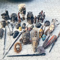 Rare Vintage African Mask Collection 