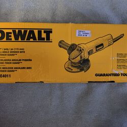 New DeWalt 4-1/2in Small Angle Grinder W One Touch Guard Corded $100 In Store Asking $80