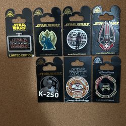 Star Wars Disney Trading Pin Lot Of 7