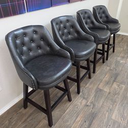 4 swivel stools.