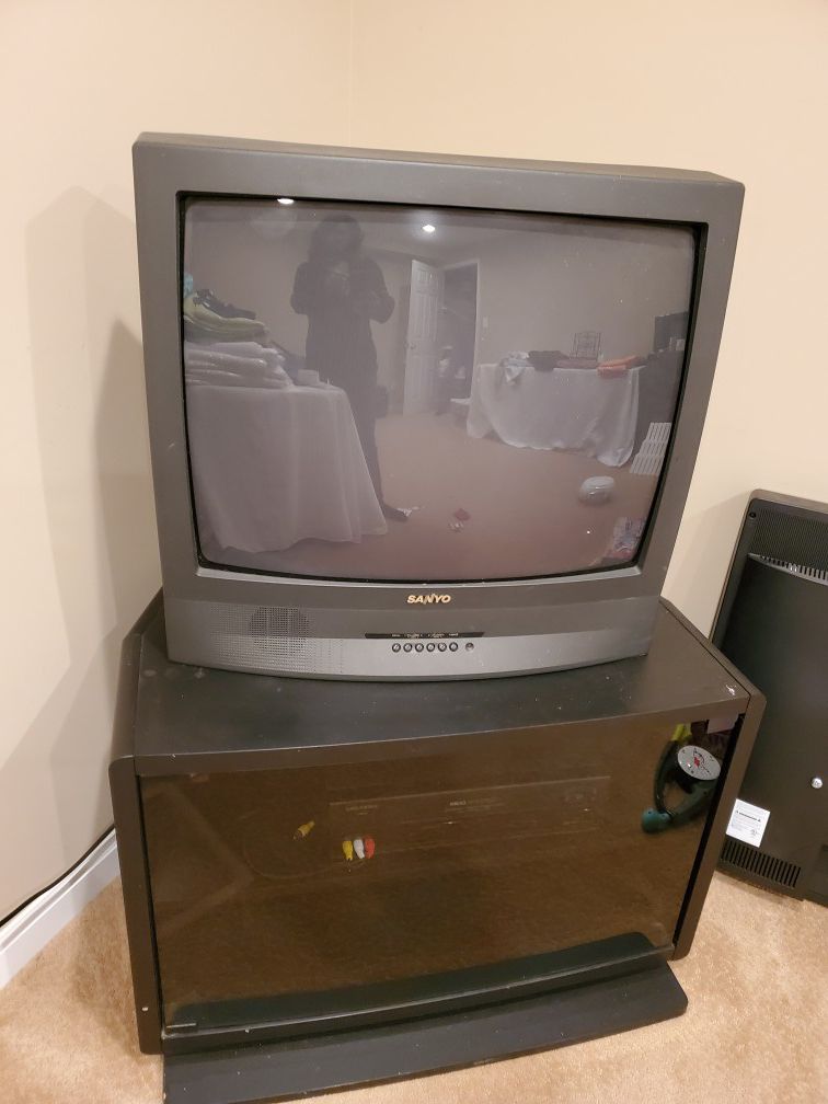 FREE Sanyo Color TV, TV Stand, and Remote Control