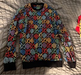 Gucci Mens Sweatshirt/Sweater rainbow multicolored size medium