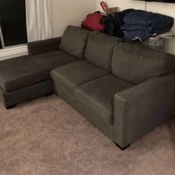 Gray Modern Reversible Sectional Sofa