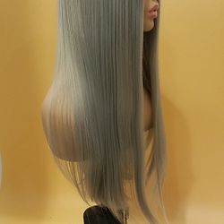 Long Gray Straight Wig