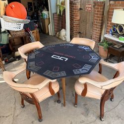 Card Table And Swivel Chairs