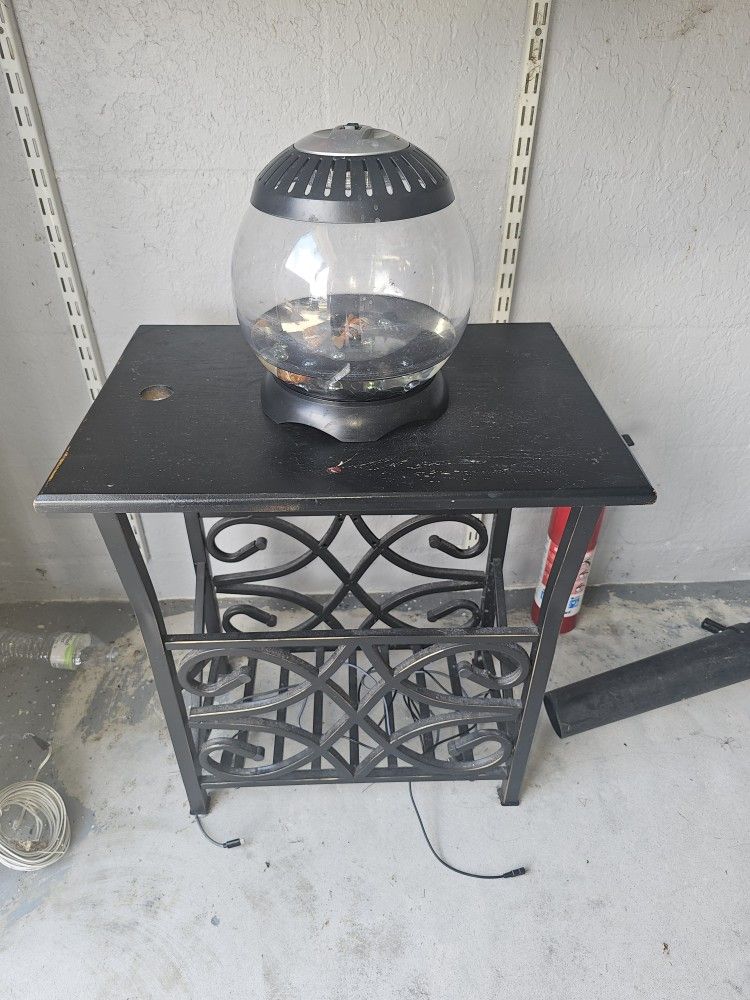 side table with magazine rack