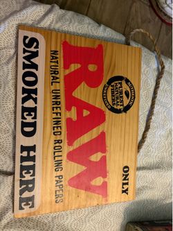 RAW Wooden Hanging Sign