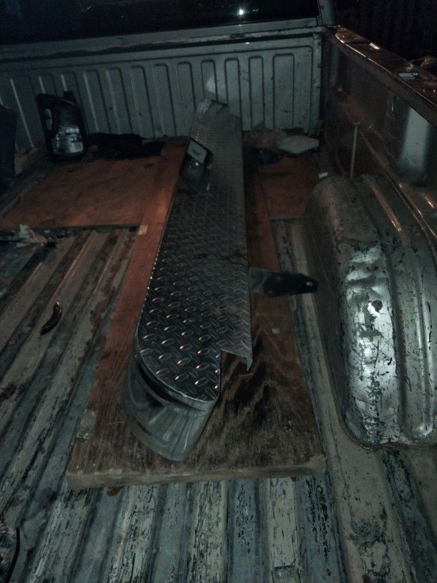 Older Model Chevy Pickup Truck Bumper Diamond Plate Steel Bumper